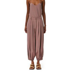 Tibi muted pink eco silk pleated balloon trouser pants